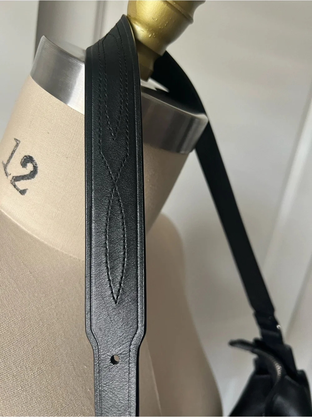 All Saints Black Leather Shoulder Bag